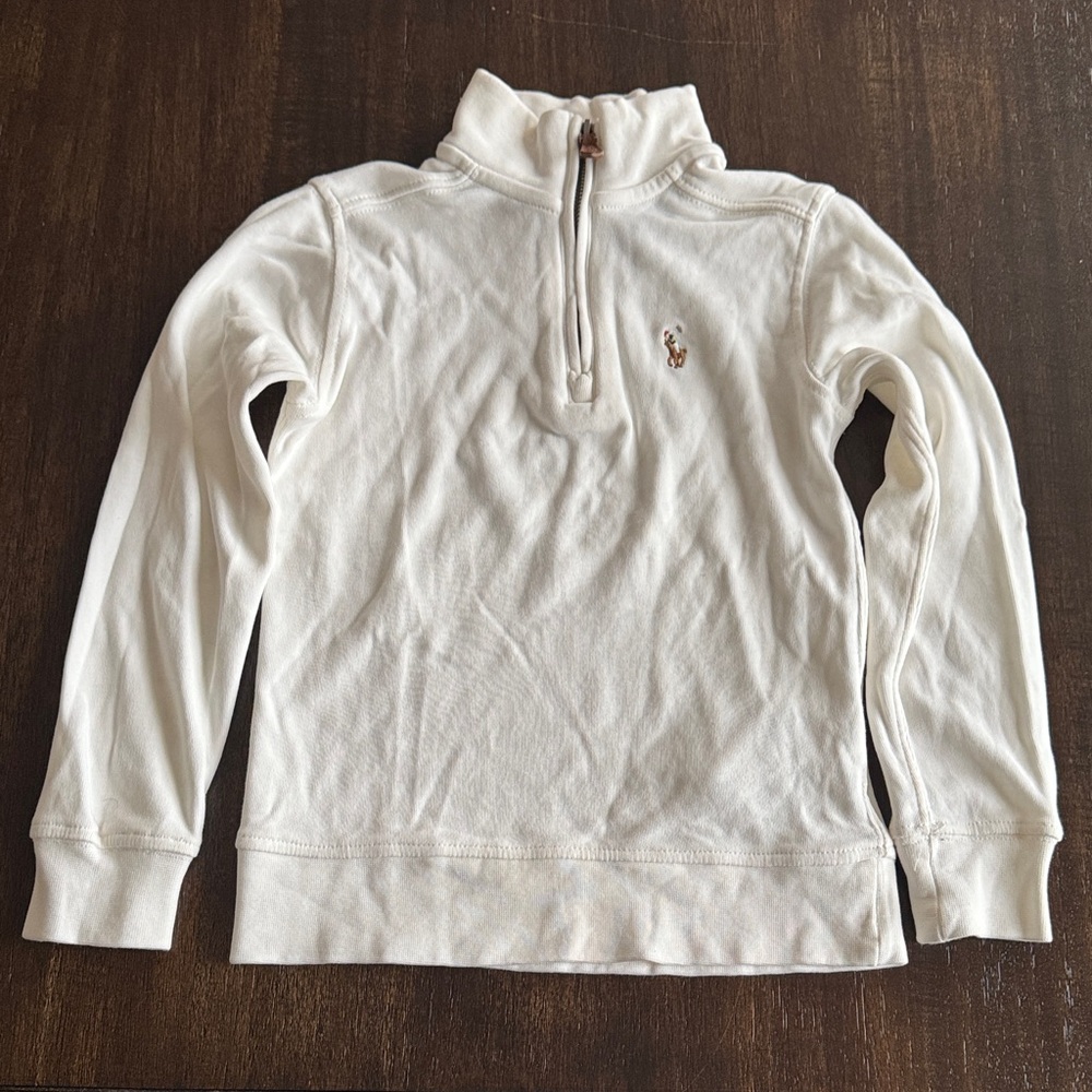 Polo by Ralph Lauren Cream Quarter-Zip Pullover